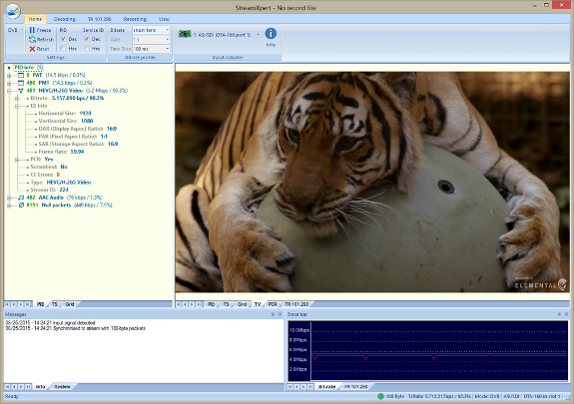 StreamXpert - programowy analizator Strumienia Transportowego firmy Dektec #2