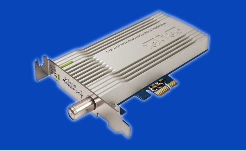 DTA-2107: karta PCIe, SAT modulator, multi-standard