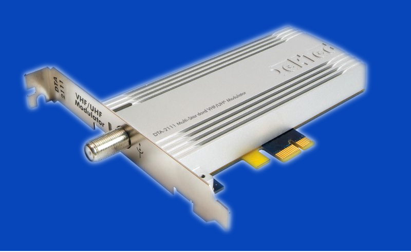 DTA-2111B: karta PCIe, modulator VHF/UHF/CATV, multi-standard