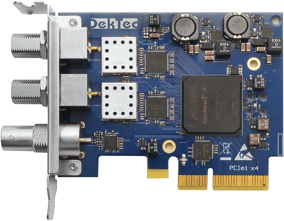 DTA-2127: Karta PCIe, poczwórny odbiornik DVB-S2X z wyjściem 3G-SDI/ASI
