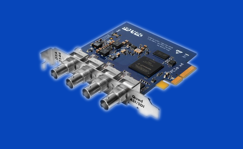 DTA-2144B - karta PCIe, 4 x port we/wy ASI/SDI-SD